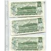Image 2 : 3 BANK OF CANADA DOLLAR BILLS (1973)