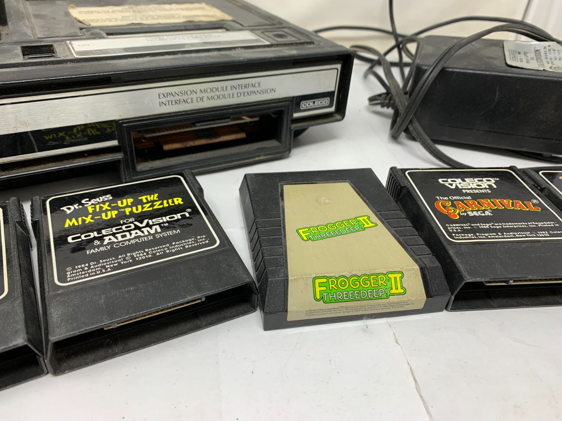 COLECO VISION VIDEO GAME SYSTEM WITH 8 GAMES Schmalz Auctions