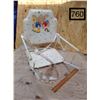 Image 1 : CHILD'S FOLDING CHAIR. ATTACHES TO TABLE. METAL & VINYL