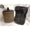 Image 1 : ARMY CANTEEN, (BLUE CAN ) FELT COVERED(FELT TORN) & RADIO POUCH