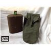 Image 1 : ARMY CANTEEN (KHAKI CAN) FELT COVERED & RADIO POUCH.