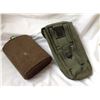Image 2 : ARMY CANTEEN (KHAKI CAN) FELT COVERED & RADIO POUCH.