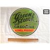 Image 1 : SHELL GREEN STREAK GASOLINE HEAVY METAL PORCELAIN SIGN. (REPRODUCTION)