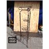 Image 1 : OLD ORNATE STEEL PLANT STAND. HAS 4 TIERS, 3 ARE MOVABLE (40” TALL)