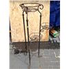 Image 2 : OLD ORNATE STEEL PLANT STAND. HAS 4 TIERS, 3 ARE MOVABLE (40” TALL)