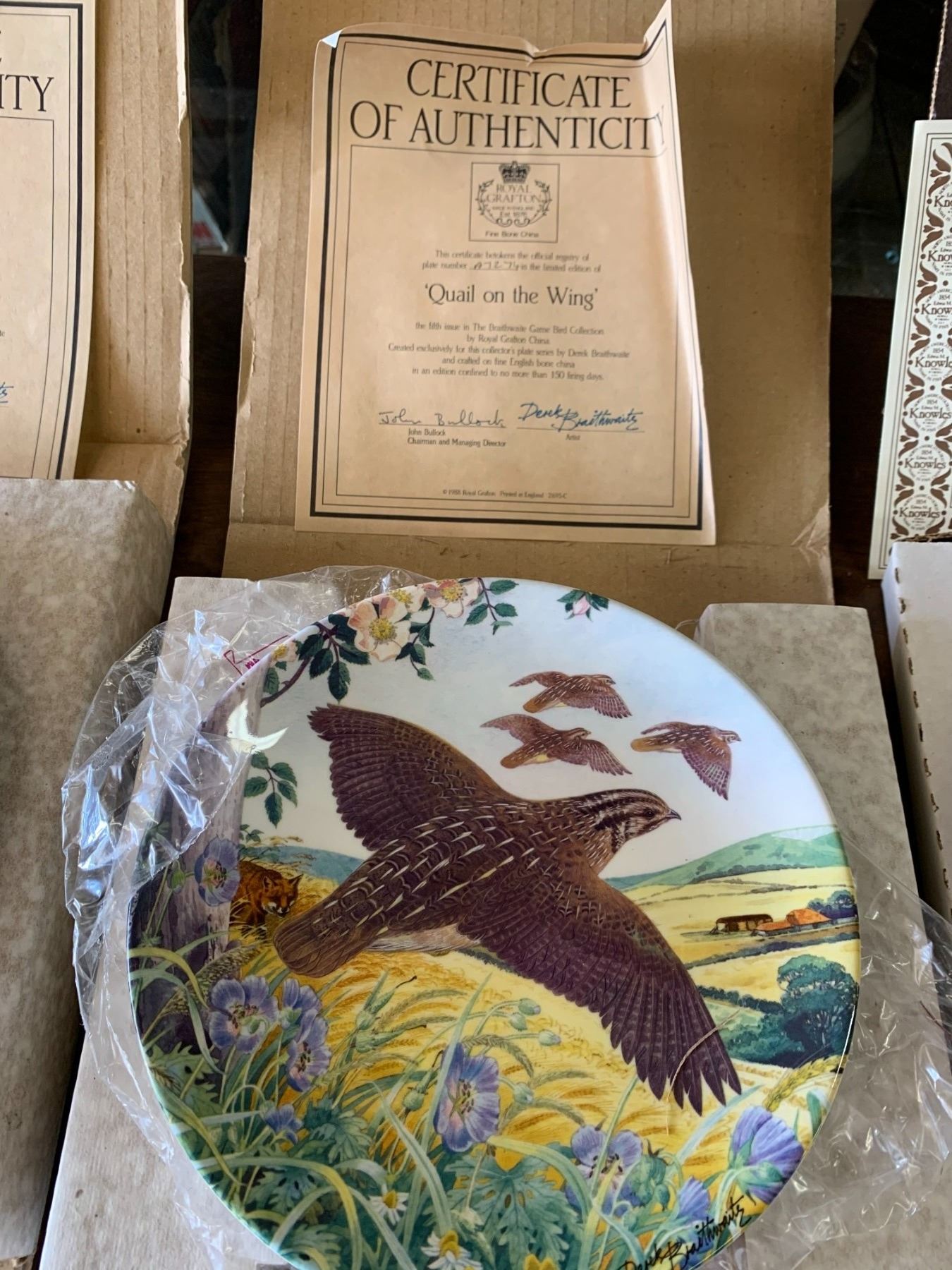 FINE CHINA COLLECTIBLE ART PLATES (5)