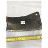 Image 2 : MEAT CLEAVER - 1/2 SIDE OF HANDLE MISSING