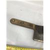Image 3 : MEAT CLEAVER - 1/2 SIDE OF HANDLE MISSING