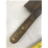 Image 4 : MEAT CLEAVER - 1/2 SIDE OF HANDLE MISSING