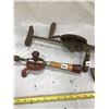 Image 2 : LOT OF 4 VINTAGE TOOLS - DRILLS, SAW SET, WRENCH