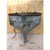 Image 3 : LARGE RIVETED, GALVANIZED FUNNEL