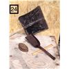 Image 1 : OLD COAL CHUTE SHOVEL, WOOD STOVE ASH SHOVEL & SAD IRON