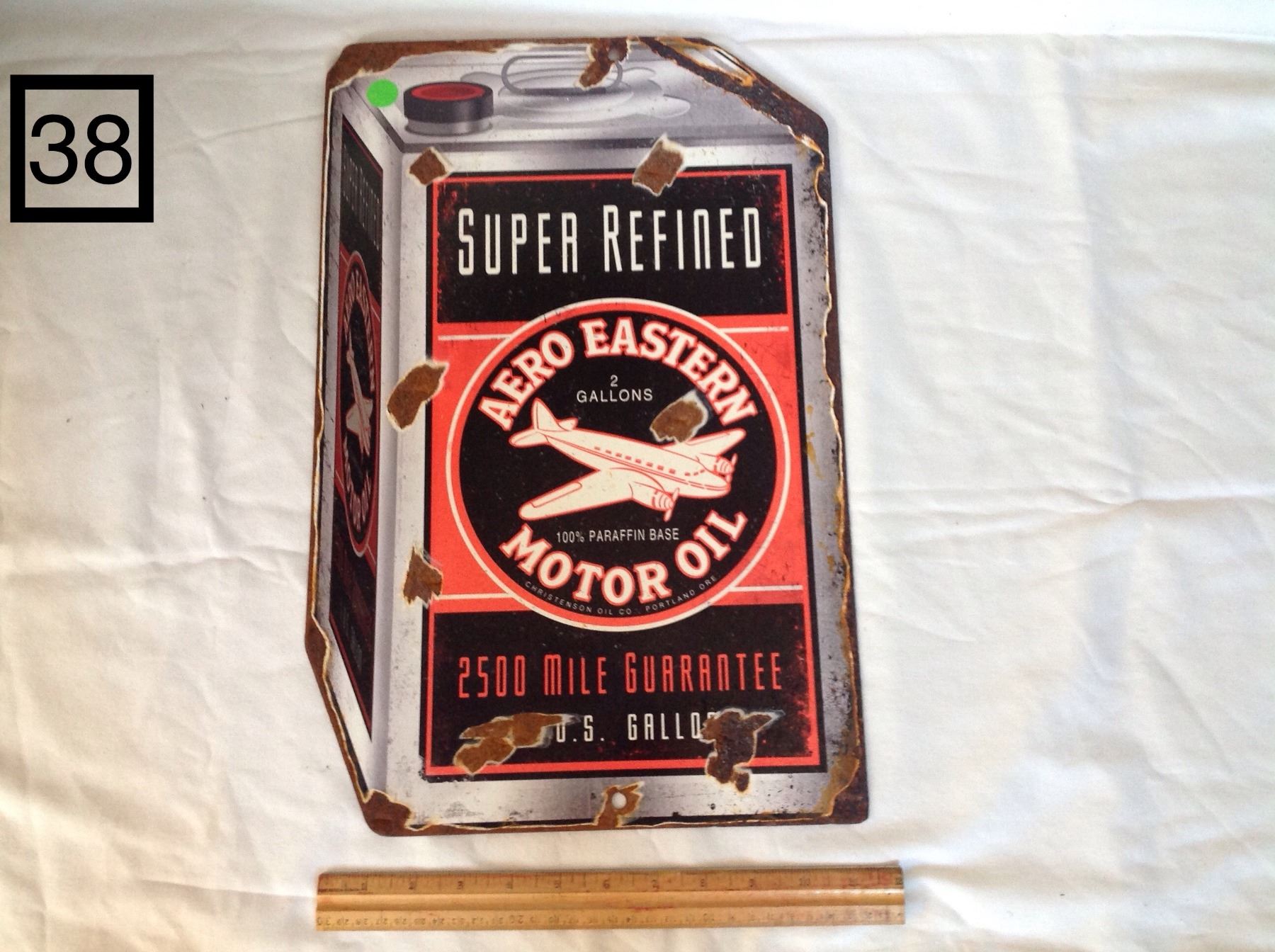 AERO MOTOR OIL. METAL PORCELAIN SIGN (REPRODUCTION)