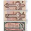Image 1 : THREE BANK OF CANADA TWO DOLLAR BILLS