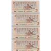 Image 2 : FOUR BANK OF CANADA TWO DOLLAR BILLS