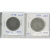 Image 1 : 1898 NFLD FIFTY CENTS - SMALL "W" & 1899 NFLD FIFTY CENT COINS