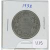 Image 1 : 1932 CANADA SILVER FIFTY CENT COIN