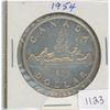 Image 1 : 1954 SHORT WATER LINES CANADA SILVER DOLLAR