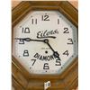 Image 2 : EILERS LTD. DIAMOND ANTIQUE WOODEN CLOCK W/ KEY AND PENDULUM