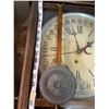 Image 3 : E. INGRAHAM CO. ANTIQUE WOODEN CLOCK - LATE 1800'S W/ PENDULUM