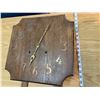 Image 2 : ANTIQUE WOODEN CLOCK W/ WORKING GEARS