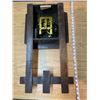 Image 3 : ANTIQUE WOODEN CLOCK W/ WORKING GEARS