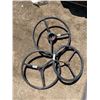 Image 1 : 3 TRACTOR STEERING WHEELS - VINTAGE