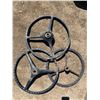 Image 2 : 3 TRACTOR STEERING WHEELS - VINTAGE