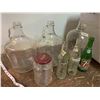 Image 1 : VINTAGE GALLON GLASS JUGS (3), COCA-COLA/CRUSH/7-UP BOTTLES, JAR