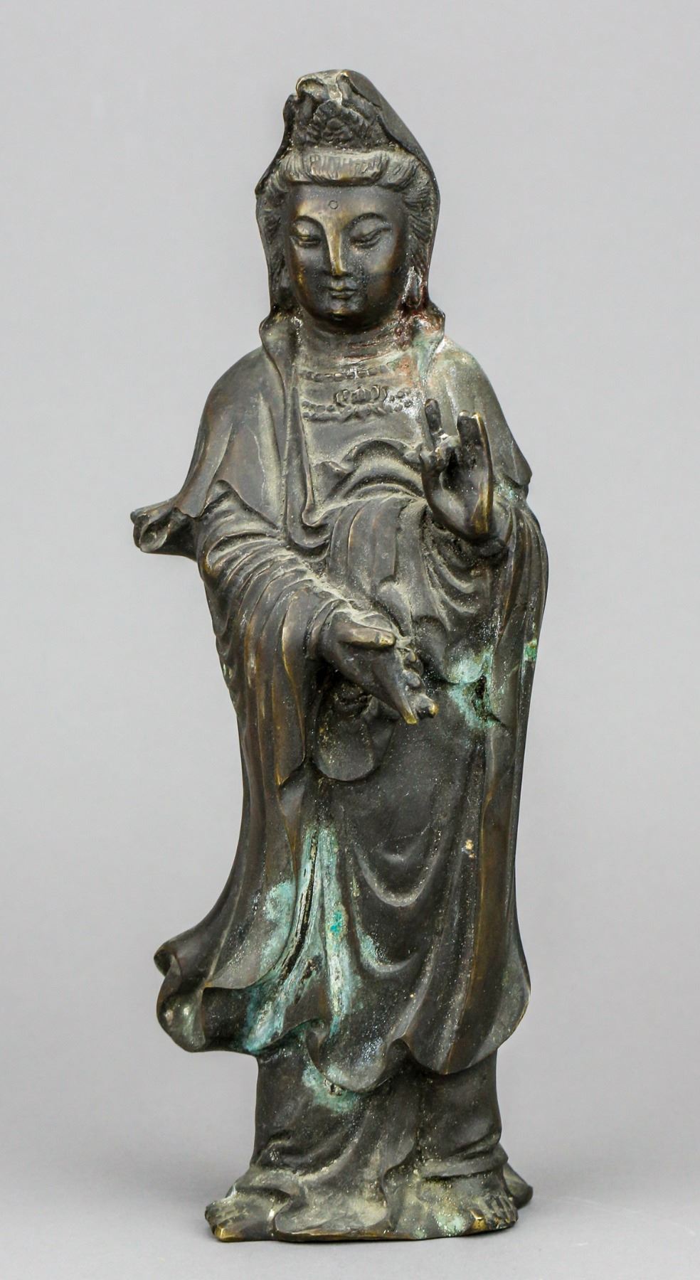 Chinese Bronze Guanyin Statue