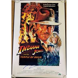 Signed  Indiana Jones & The Temple Of Doom Movie Poster