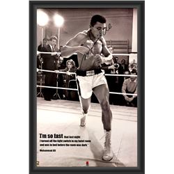 Signed Muhammad Ali I'm So Fast Poster