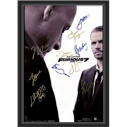 Signed Furious 7 Movie Poster