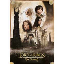 Signed Lord Of The Rings: The Two Towers Movie Poster