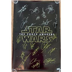 Signed Star Wars: The Force Awakens Movie Poster