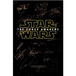 Signed Star Wars: The Force Awakens Movie Poster