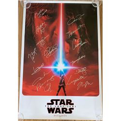 Signed Star Wars: The Last Jedi Movie Poster