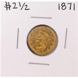 1871 $2 1/2 Liberty Head Quarter Eagle Gold Coin