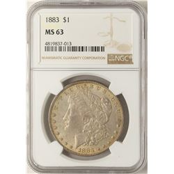 1883 $1 Morgan Silver Dollar Coin NGC MS63