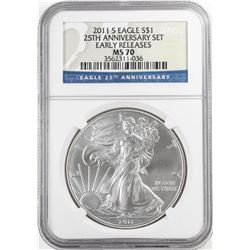 2011-S $1 American Silver Eagle Coin NGC MS70 Early Releases