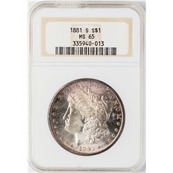 1881-S $1 Morgan Silver Dollar Coin NGC MS65