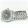 Image 5 : Rolex Mens Stainless Steel Black Diamond Lugs & Pyramid Bezel Datejust Wristwatch