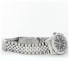 Image 9 : Rolex Mens Stainless Steel Black Diamond Lugs & Pyramid Bezel Datejust Wristwatch