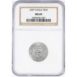 2007 $25 American Platinum Eagle Coin NGC MS69