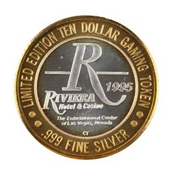 .999 Silver Riviera Hotel & Casino Las Vegas $10 Casino Limited Edition Gaming Token