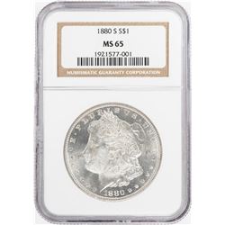 1880-S $1 Morgan Silver Dollar Coin NGC MS65