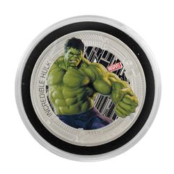 2015 Niue $2 Proof Avengers Age of Ultron Incredible Hulk Silver Coin