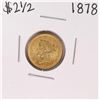 Image 1 : 1878 $2 1/2 Liberty Head Quarter Eagle Gold Coin