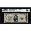 Image 1 : 1929 Type 1 $5 Millheim, PA CH# 9511 National Currency Note PMG Very Fine 20