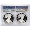Image 1 : 1986-S & 2016-W $1 Proof American Silver Eagle Coin Set PCGS PR69DCAM